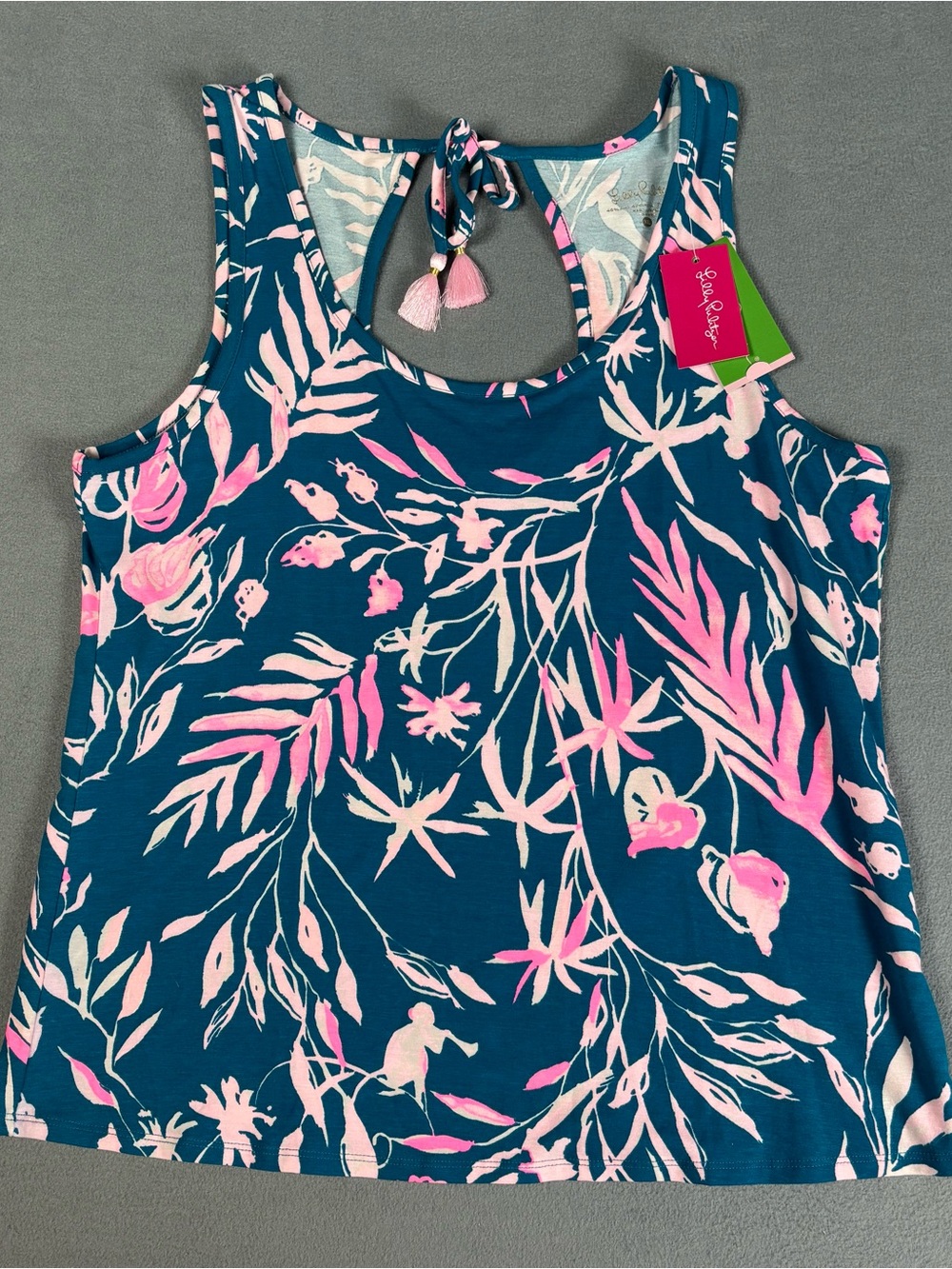 NWT Lilly Pulitzer NOEMI Tank Tidal Wave Size Large XL